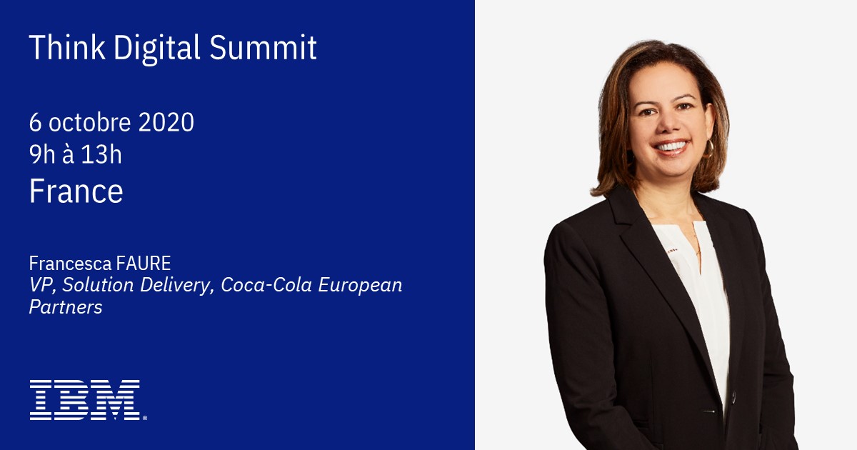 SLebouc's tweet image. Migration de l'#IT vers le #cloud - Francesca Faure de Coca-Cola European Partners témoigne à #ThinkParisFR
le 6 octobre prochain.  
Inscrivez-vous : ibm.biz/ThinkParisTW
@dherbecourt_jul @mmiramond @OlivierPegeon @millom08 @chrerent
