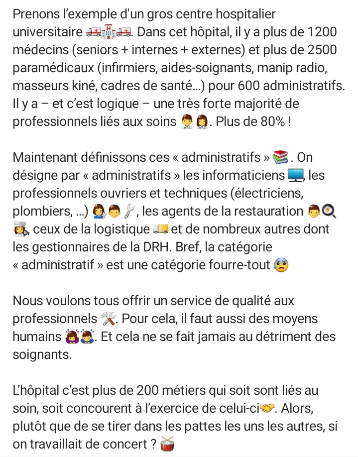 Nicolas_Delmas_'s tweet photo. "Il y a trop d’administratifs à l’hôpital". Cette phrase, on l’entend souvent 🤔. Mais, est-ce la réalité ? Et de quoi parle-t-on d’abord ? 👀

🚨 Quelques éléments d'explication et de mise en perspective sur l'instagram 🚨

Poke @c_triballeau et @L_Adh

https://t.co/JGrpt6Dq3w https://t.co/YthedRhCHR