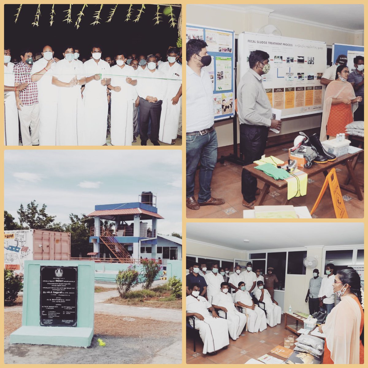 tidetechnocrats's tweet photo. Our one more FSTP got inaugurated yesterday at Periyanaickenpalayam town Panchayat by Municipal Administration Minister SP Velumani with the capacity of 30 KLD. 

#PNPFSTP #Coimbatore #BMGFIndia #FSTP #TNUSSP #iihsin #Faecalsludge #Urbansanitation https://t.co/GQXomkFfWm