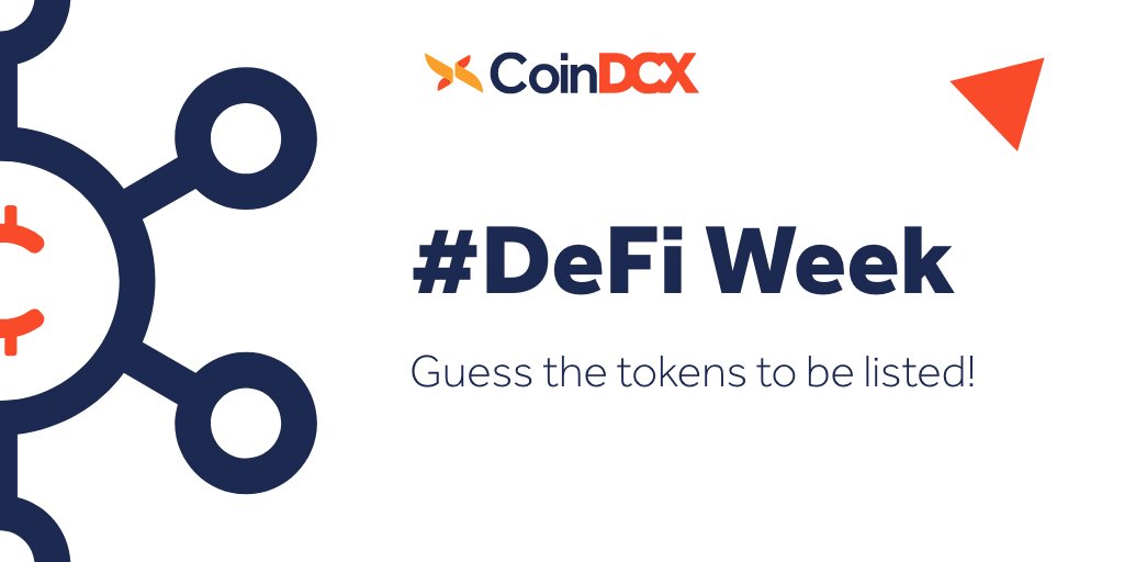 CoinDCX's tweet photo. DAY 2 - Guess the new #DeFi listings
 
🔥5 Lucky Winners will get 10 USDT
 
I have to
 
✅Retweet and ❤️
✅Guess and comment ⬇️all 5 tokens mentioned here https://t.co/pDrz2r0oln (Tag token handles)
✅Tag my friends

To Win
 
Valid till EOD. T&amp;C Apply*
 
#TryCrypto https://t.co/WNkiEZ5oCB