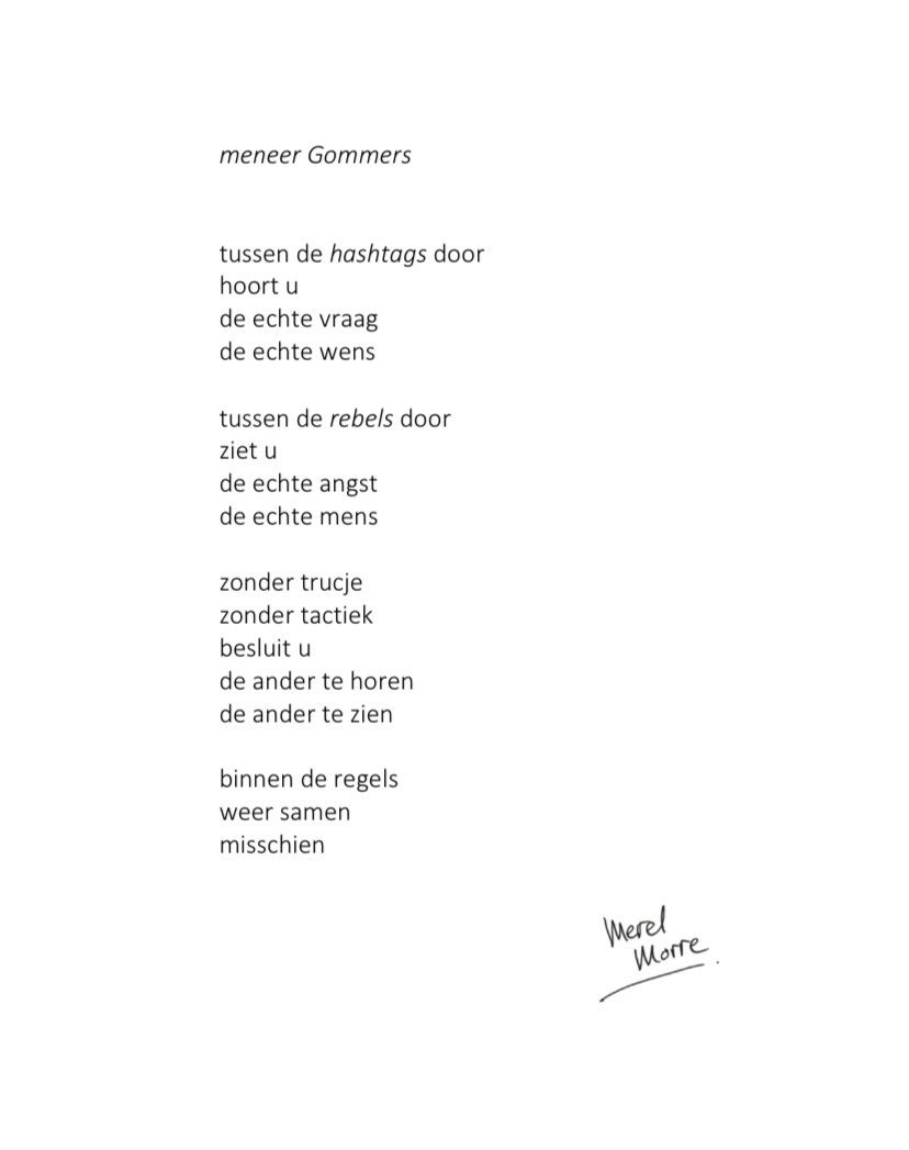 Voor meneer Diederik Gommers.