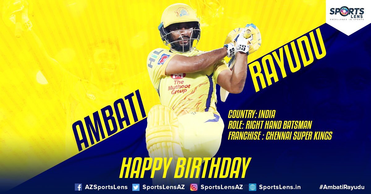 Happy Birthday Ambati Rayudu.        