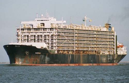 FWIW cattle carriers generally take all the indifference to aesthetics of vehicle carriers, then add a load of farmyard manure to the equation. Sod the COLREGS - the correct side to pass this bugger is "upwind"