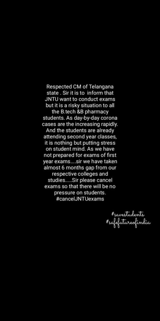 srikartrsv's tweet image. #canceljntuexams
#savestudents
#savefutureofindia
@KTRTRS
@SabithaindraTRS 
@jntu_hyderabad