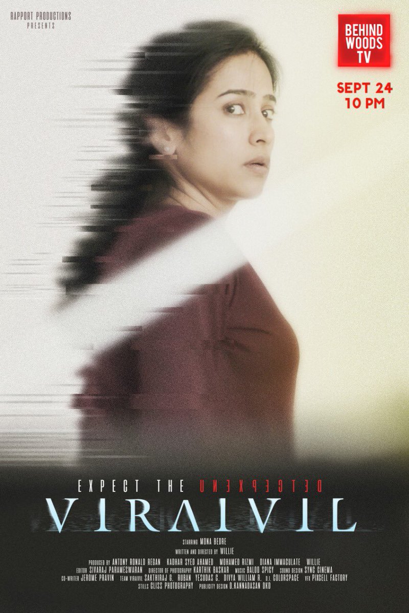 VIRAIVIL  Tamil Thriller Short Film 
From 24.09.2020 |10:00 pm onwards. Exclusive on BehindwoodsTv !

#viraivil
#Tamilshortfilm
#behindwoodsTv 

WRITER &amp; DIRECTOR
<a href="/willievilled/">Willie</a>

CAST
<a href="/monabedre/">monabedre</a>

EDITOR
@shivrajroy

DIRECTION TEAM
<a href="/sakthi0059/">சக்தி</a>
@shivrajroy