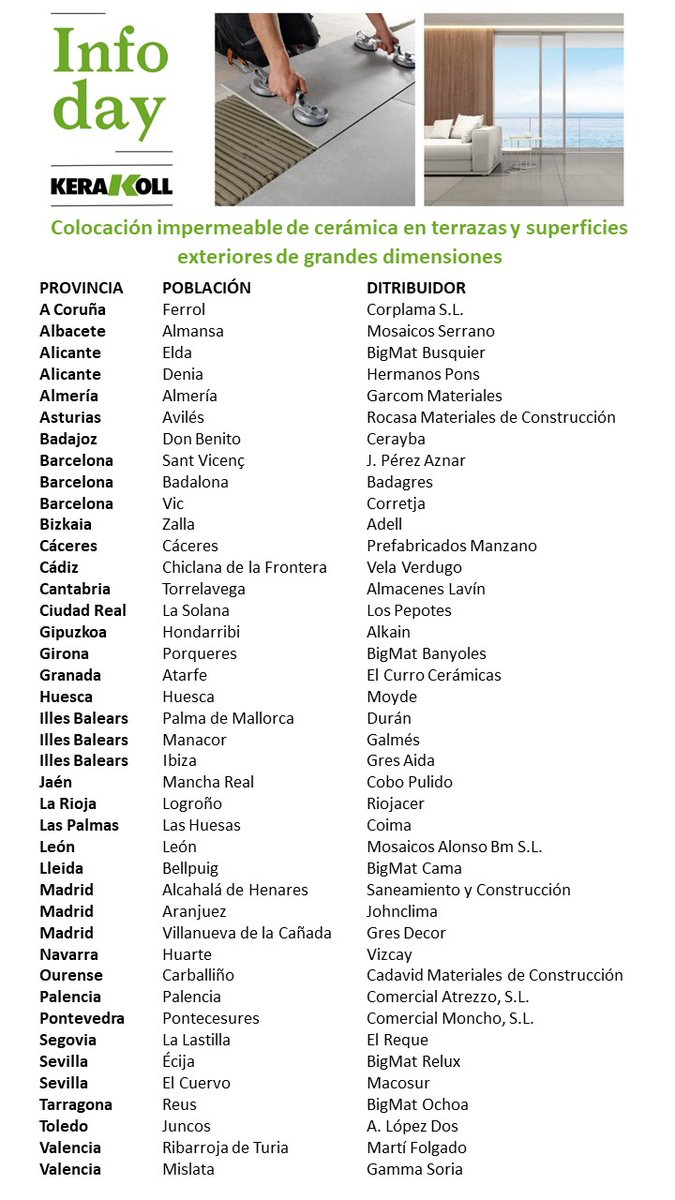 Si te interesa conocer las soluciones que Kerakoll propone para la impermeabilización, mañana los Asesores GreenBuilding estarán en muchos distribuidores de toda España atendiendo las consultas de sus clientes.