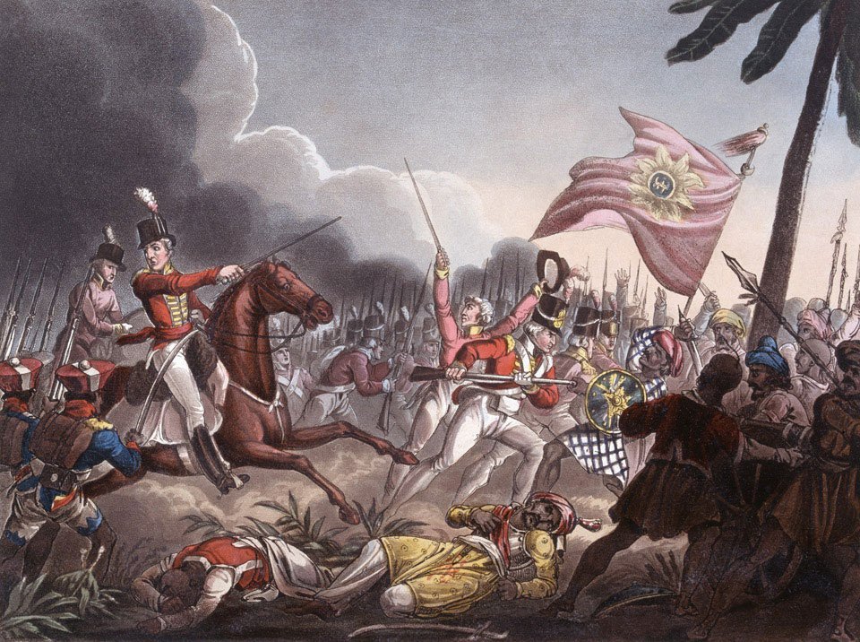 Fought  #OnThisDay 23 Sept 1803 The Battle of Assaye.Wellesley commanded 6,500 Indian & British troops against 40,000- 200,000 Mahratta troops led by Hanovarian mercenary PohlmannAsked what his greatest vistory was W replied ASSAYE, making it this week's  #WellingtonWednesday