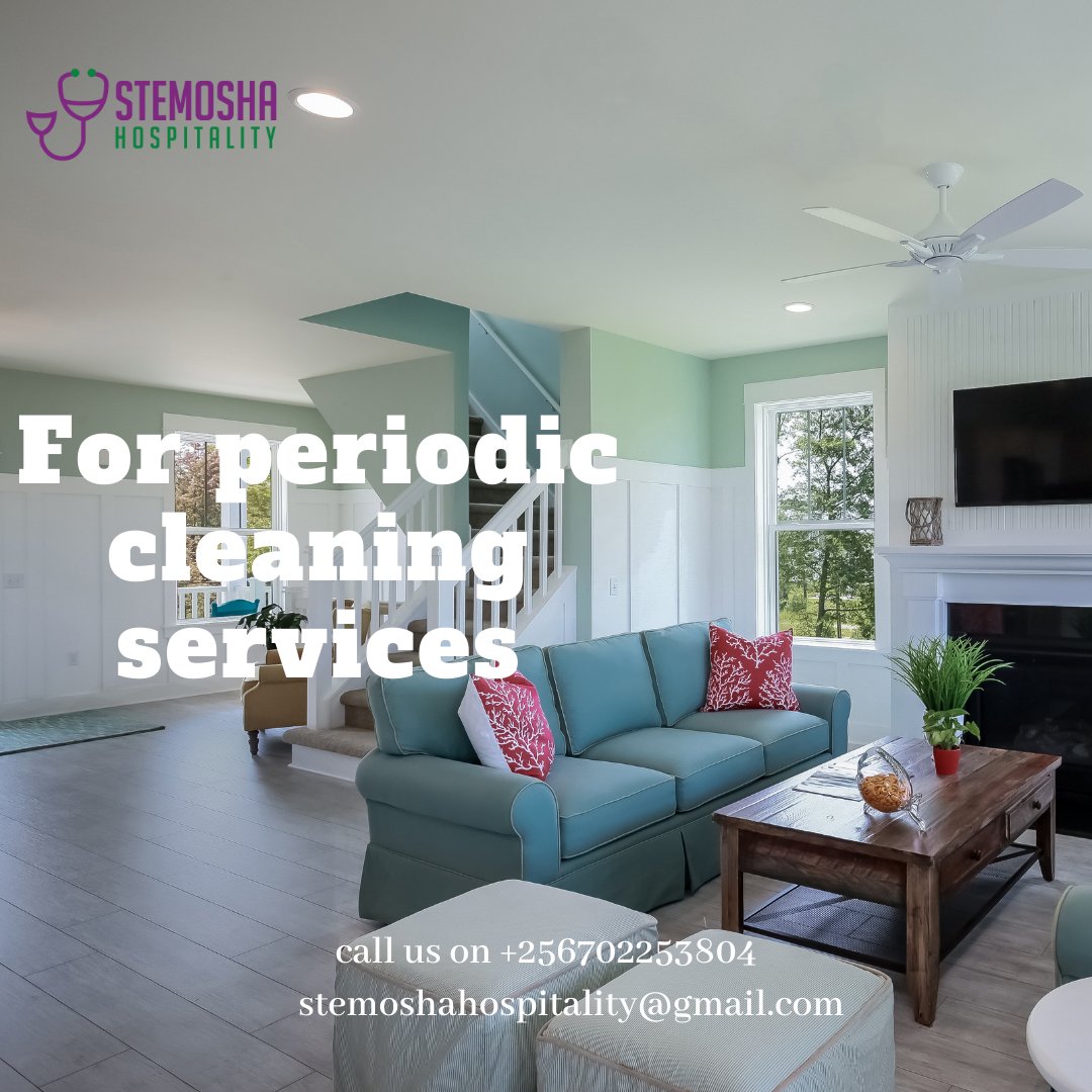 stemosha's tweet photo. If you business or executive home doesn't need cleaning everyday you may want to consider a periodic cleaning services.

#Keepdirtandinfectionsaway
Call us on +25670225304
stemoshahospitality@gmail.com https://t.co/AgxaTJJ7sK