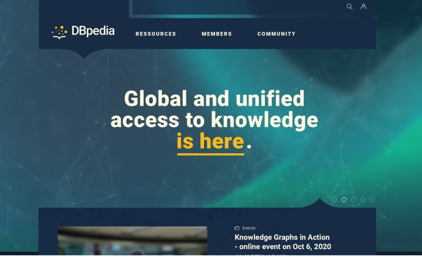 dbpedia's tweet photo. #SneakPeek. #Wednesdays we give you an insight into the design and vision of the new DBpedia website. Stay tuned! #DBpediaCommunity #DBpediaMember #CleanUp #NewDesign #DBpediaVision https://t.co/mGPL3aH1Br