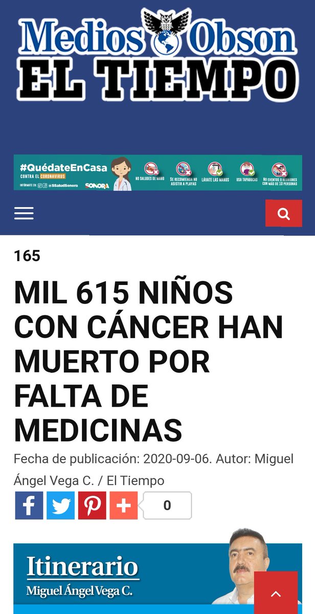 14.-  @ONU_es , @ONUDHmexico ... Solo en lo que va de este año han muerto 1,615 niños con cáncer en México.Para  @lopezobrador_ las niñas y niños con cáncer no son votos útiles por lo tanto no vale la pena invertir en su recuperación y sus tratamientos.Están matando a los