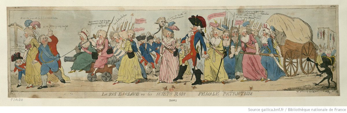 Olivier Varlan on Twitter: ""Le Roi esclave ou les sujets rois : female patriotism". Caricature anglaise d'Isaac Cruikshank, représentant les journées d'octobre 1789. @GallicaBnF https://t.co/UxCXB5fxrm… https://t.co/PbxrNpexL6"
