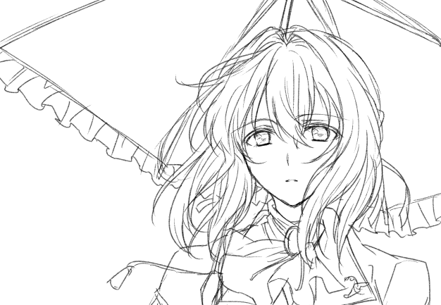 ヴァイオレット下描きできた 