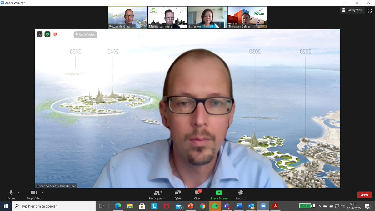 We have started with the @PropTechNL webinar series by @MennoLammers #DecadeofAction #SDG's with @PGGMnieuws #ThijsvanGelder, #EstherAn of #CityDevelopments and @degraaf_e of @Blue21Float
