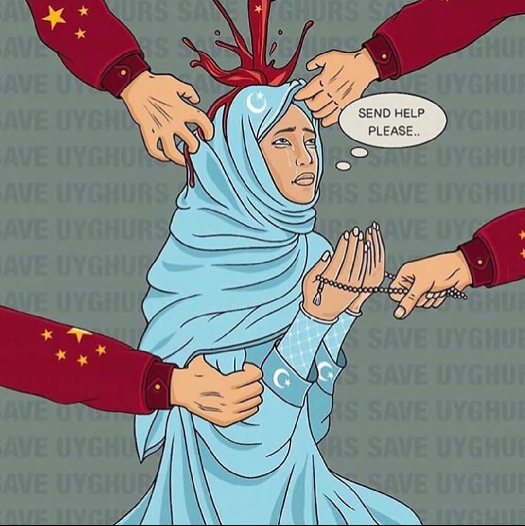 simran_arshiya's tweet photo. Muslim in china are suffering and Pakistan who says it's a muslim country,does it still want to support such a cruel country, were muslim in their country are being tortured 😣and disrespected!!!@ImranKhanPTI #MuslimInChina #Uighurmuslims #shameOnChina #UYGHURLIVESMATTER https://t.co/5ReLJ05L6X