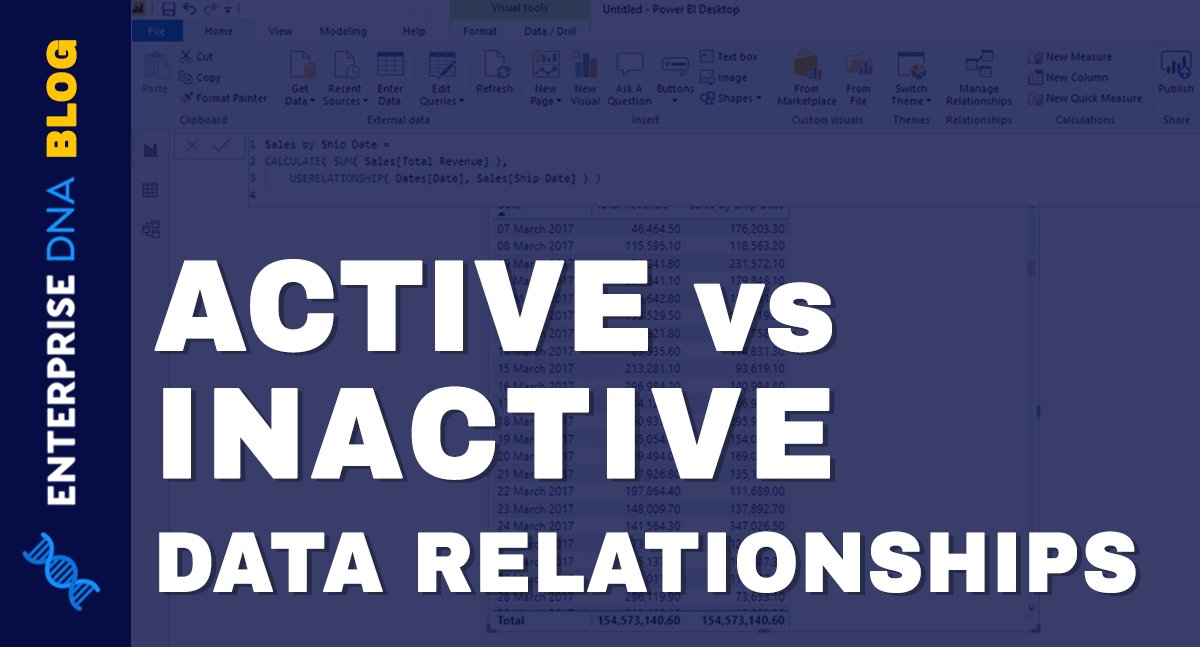 enterprisednaco's tweet image. Learn the difference between active and inactive data relationships. These are important concepts that you need to be familiar with in data modelling. 

#DataModelling #PowerBIDataModel #PowerBITables #USERELATIONSHIP blog.enterprisedna.co/?p=114860