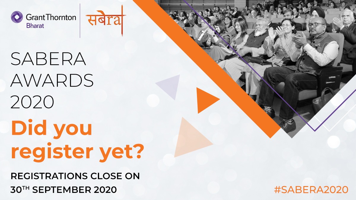 SABERA_awards's tweet photo. SABERA Awards 2020 is here to recognise companies in India that are making significant contributions in the social and environmental domain.
Cut off date to submit entries is 30th September, 2020.
Register now: https://t.co/gQfk7ebqV9
#GTSABERA2020 #SDGs #SABERAImpact https://t.co/uhwVJjOZlZ