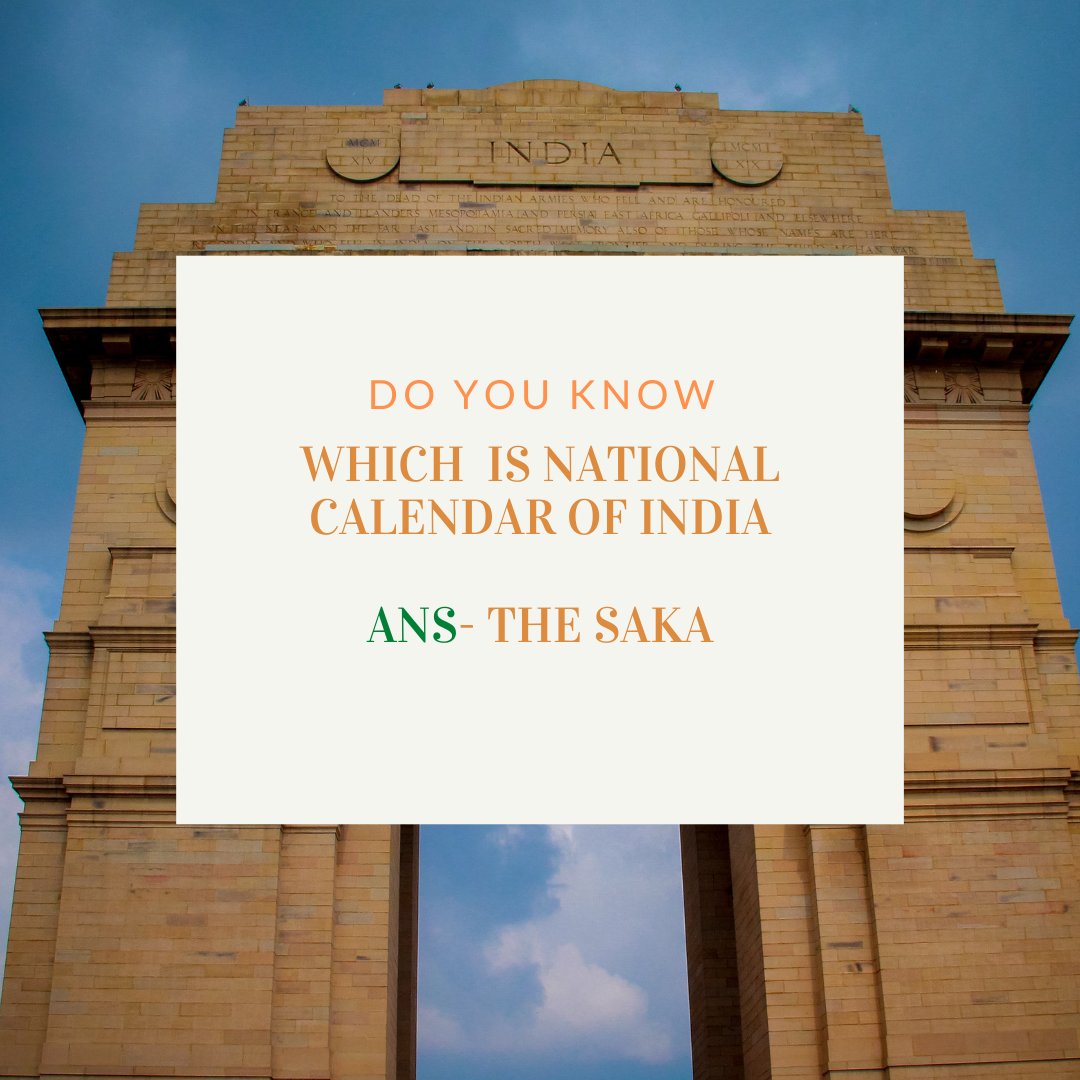 geekpyramid's tweet photo. facts
#facts #gk #knowledge #india #exam #calendar #saka #samvat #know #funfacts #railway #ntpc #compititipon #job #nokri #job #bharat #national https://t.co/y7jRLXdlXy
