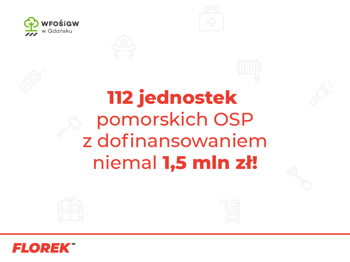 GdanskWfos's tweet photo. Konkurs #Florek czyli wyposażenie w drobny sprzęt strażacki rozstrzygnięty !! Dziękujemy @KW_PSP_GDANSK za merytoryczne wsparcie i udział w pracach Komisji Konkursowej, a @NFOSiGW za środki finansowe. 
Dziś liczba dnia na Pomorzu to 112 🚒🚒💧💦
https://t.co/AUxHcaN5qv https://t.co/a9UNQfDlzl