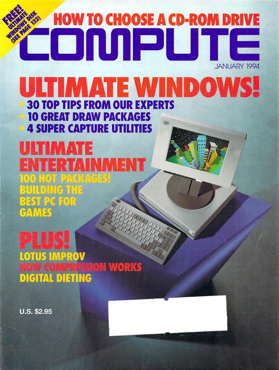 I think it's time we read through some old computer magazines! how about Compute magazine, January 1994? https://archive.org/details/1994-01-compute-magazine/mode/2up