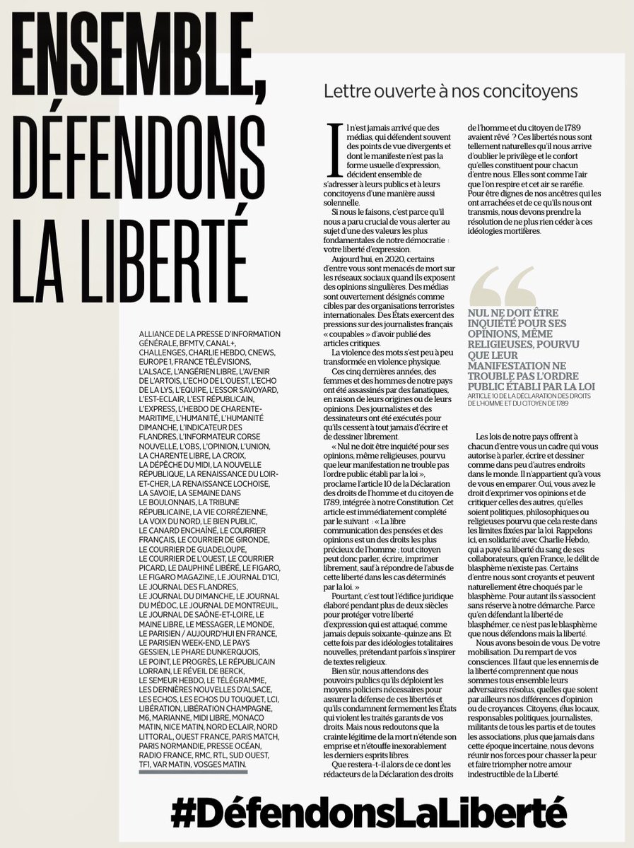 #DéfendonsLaLiberté