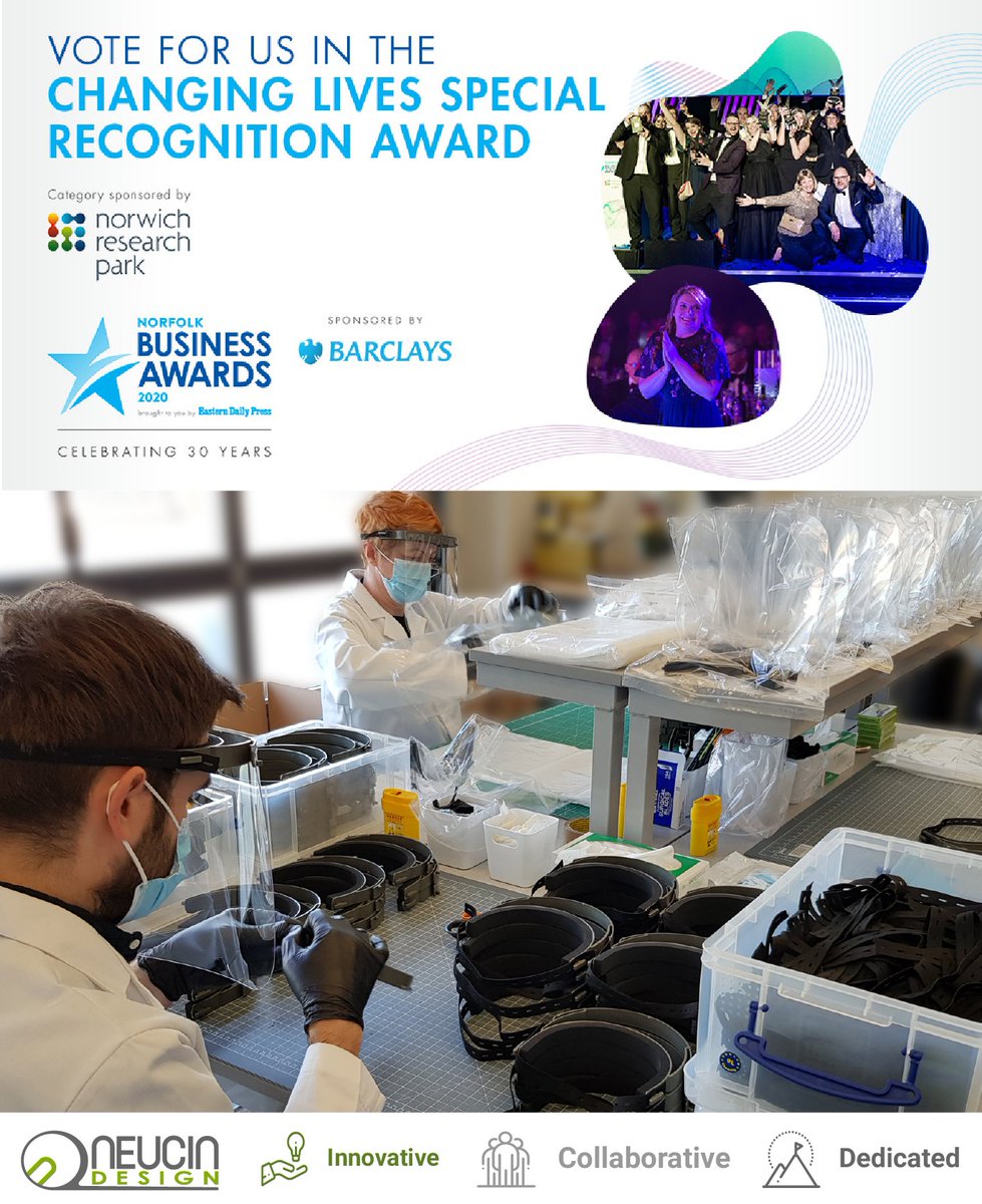 NeucinDesign's tweet photo. Neucin Design are delighted to announce that we have been considered for the Changing Lives Special Recognition Award as part of the Norfolk Business Award 2020.

Please read our story and show your support by voting for us using the link below.
https://t.co/lzWaAdHbRJ https://t.co/RupzMr6TtB