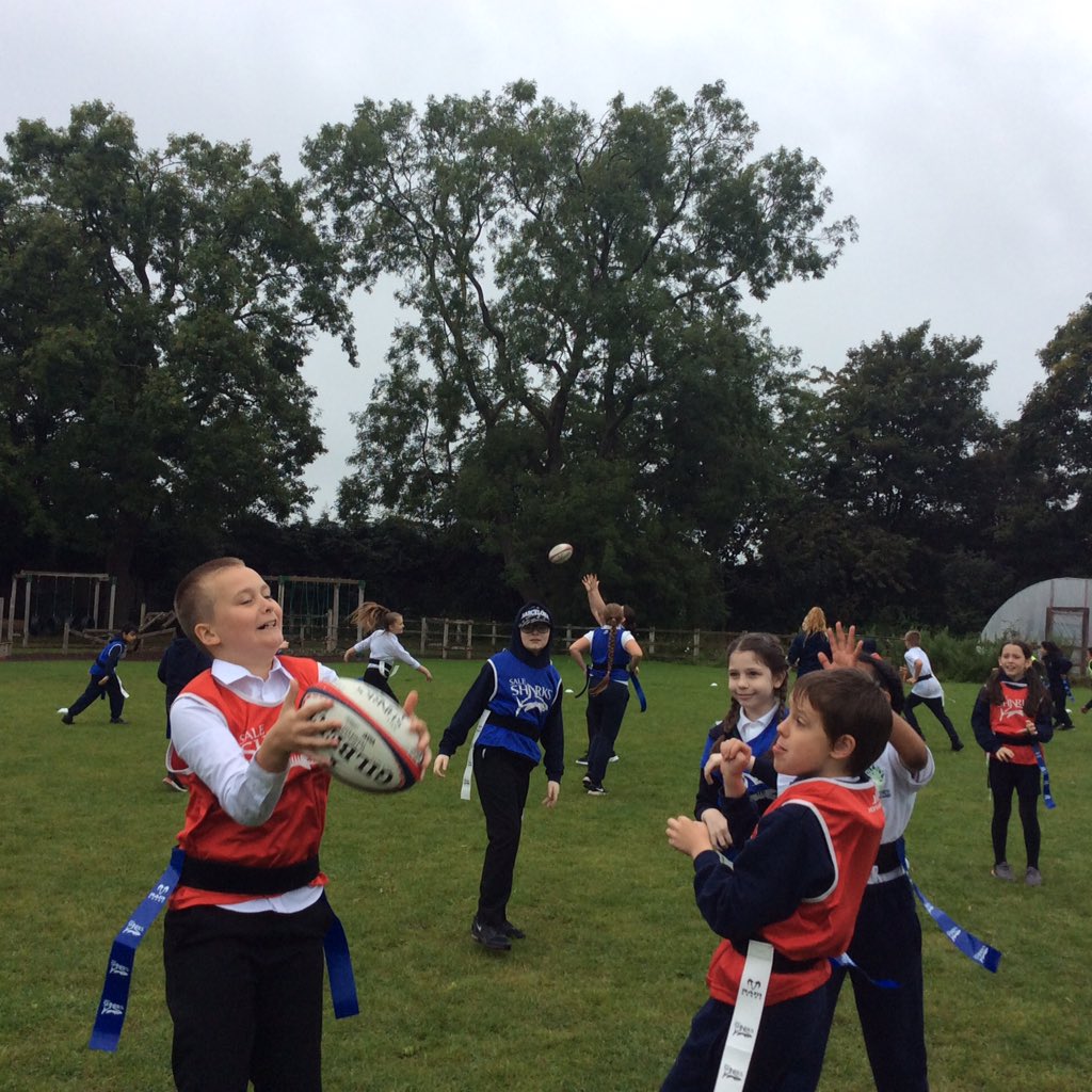 Year6LLEAVERS's tweet photo. The rain won't stop us! Developing our teamwork skills today by getting active with a spot of tag rugby #ltpasport #activemornings #buildingresilience https://t.co/5QwyrbkZOM
