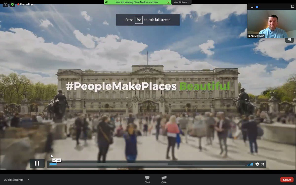 It was a pleasure this morning to present to 1,500+ colleagues on @CBRE_UK UK All Staff Virtual Update on our approach to #placemaking and why creating vibrant and welcoming places is more important than ever. 
#PeopleMakePlaces #place #propertymanagement #addedvalueservices