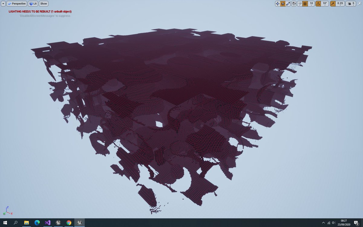 JoeWheats's tweet photo. Some screen shots of the system with different Perlin Noise inputs to create varying landscapes and shapes! https://t.co/fC0cRMva03