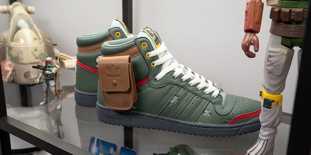 adidas Originals Twitter: "The infamous bounty hunter, Boba Fett, gets his own custom make-up of the Top Ten Arriving at adidas stores and online from 25th. See more