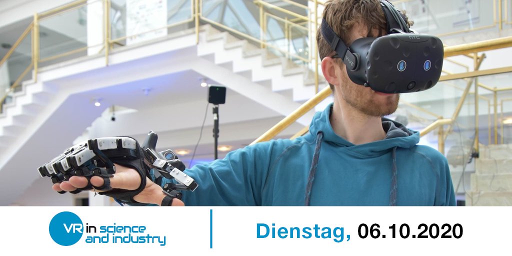 "VR in Science and Industry 2020", 06.10.2020. Programm steht! Multi User #VR Session, Keynotes von <a href="/drchrissandor/">Dr Christian Sandor</a> <a href="/CityUHongKong/">CityU Hong Kong</a> und Dirk Reiners <a href="/UCF/">UCF</a>. Teilnahme kostenlos. Jetzt anmelden zum virtuellen VR-Event vr-in-industry.de #VirtualReality #AugmentedReality
