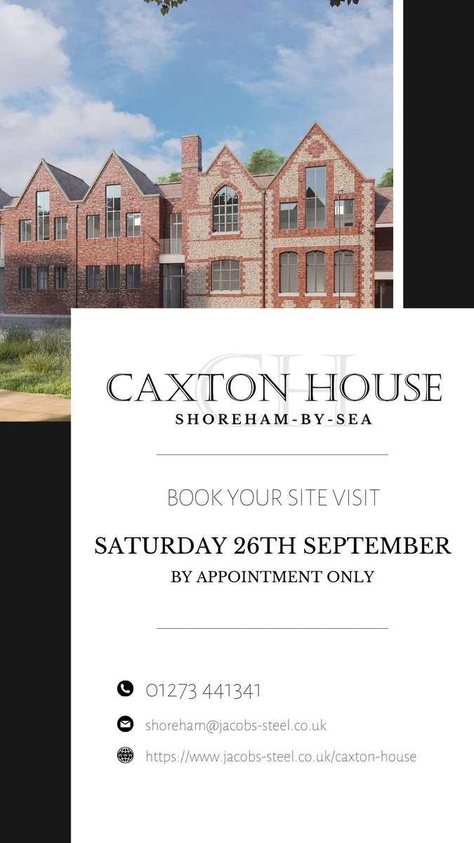 Experience the uniqueness for yourself. jacobs-steel.co.uk/caxton-house #caxtonhouse #newhomes #rightmove #zoopla #shoreham #brightonandhove #estateagent #NewHomes