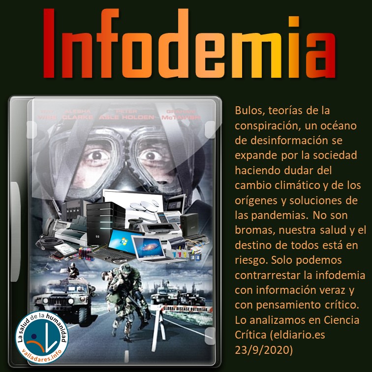 FernandoVallada's tweet image. Por si no teníamos bastante con el cambio climático y las pandemias, tenemos que emplearnos a fondo contra la infodemia, la peste informativa que sobre la base de bulos y teorías de la conspiración mina nuestra capacidad de acción. Más aquí
eldiario.es/cienciacritica…
#valladaresinfo