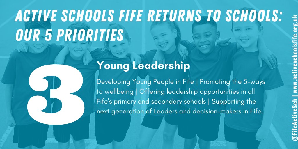 FifeActiveSch's tweet photo. π¨ Priority 3: Young Leadership π¨
β¨Young Ambassadors
β¨Sports Leaders
β¨Young Leaders
β¨Sports Stars
π Working with young people is what we are all about! π Today we will be showcasing our opportunities in place for young people this term. π
#KeepFifeActive #ASPriorities https://t.co/IgQpJnjOPS