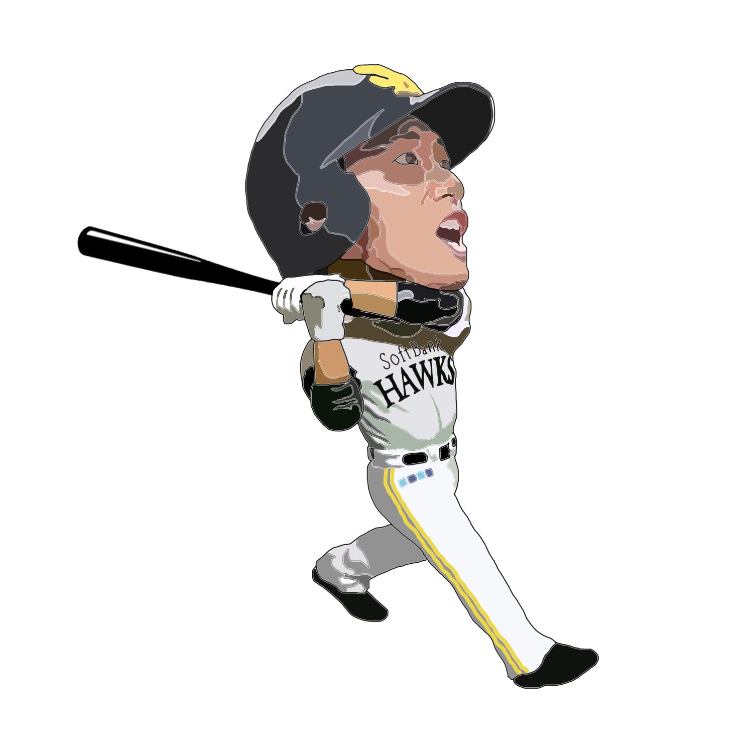 Twitter 上的 Baseball Feed Baseballfeed では 選手のイラスト作成 も行なっています 今年も超人的なプレーで魅せる柳田悠岐選手 柳田悠岐 柳田悠岐ファン 野球イラスト 野球イラストレーター ソフトバンクホークス ソフトバンクホークス