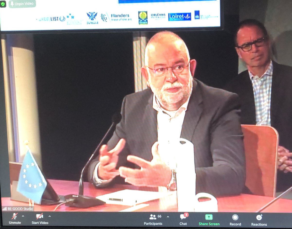 Hoogheemraad Ruud Egas: ‘Delfland maakt het #afvalwater schoon van 1,2 miljoen inwoners en 35.000 bedrijven en instellingen. Omdat meerdere #overheden en #drinkwatervedrijven hierin een rol vervullen is relevante #data delen erg belangrijk. <a href="/begood_project/">BE-GOOD</a> #SWWIM #NWE #begood 1/2