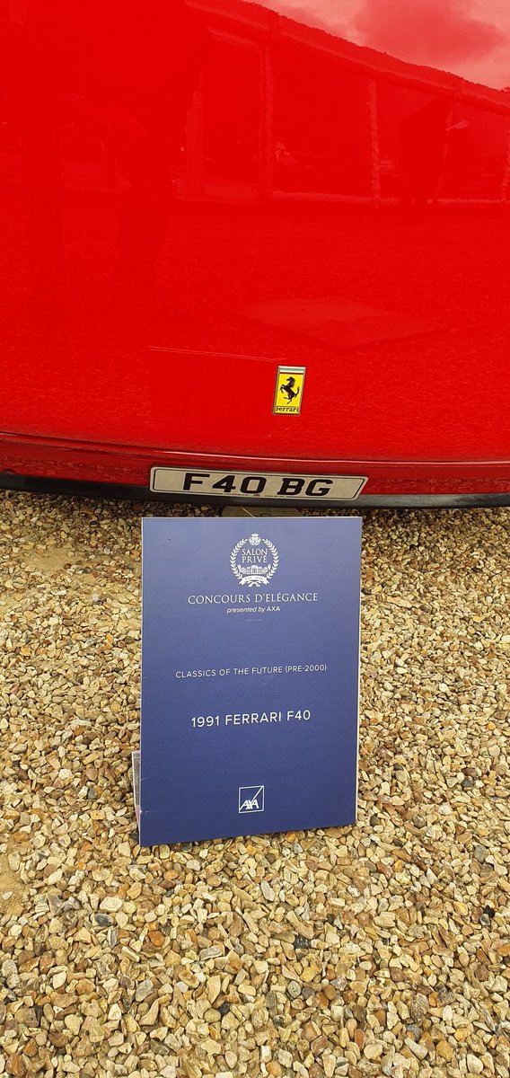 ConcoursVehicle's tweet photo. Early arrival at #salonprive and this 2000 miles from new original #Ferrari #F40 is one of a kind.
#supercars https://t.co/iv6qZJxnhT