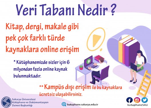 kutuphaneSAU's tweet photo. Veri tabanlarımızla tanıştınız mı ? 🤔

✅ Kampüs dışı erişim rehberimize web sayfamızdan ulaşabilirsiniz. 

➡️https://t.co/pGewCk4nRu https://t.co/ZE2CuYyT3H