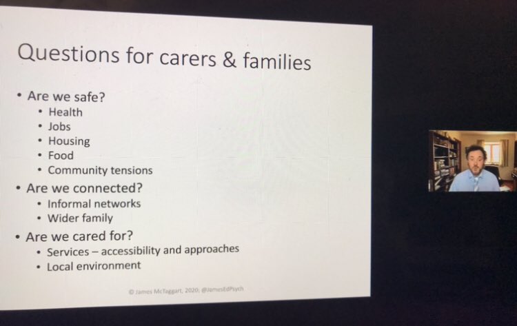 Really enjoyed @JamesEdPsych insightful talk at #iHVEvidence2020 virtual conference. Lots to consider professionally & personally #healthvisiting #Covid_19