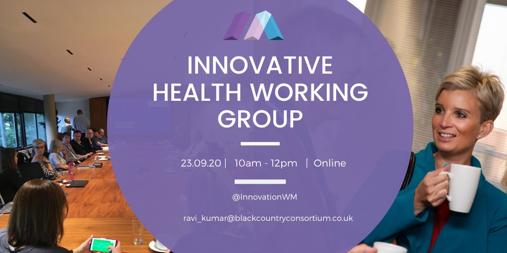 InnovationWM's tweet photo. 5 minutes until we kick off our Innovative Health Working Group meeting! Who's joining? If not, you can follow the conversation here #InnovationWM https://t.co/XGQ2tbU7HN