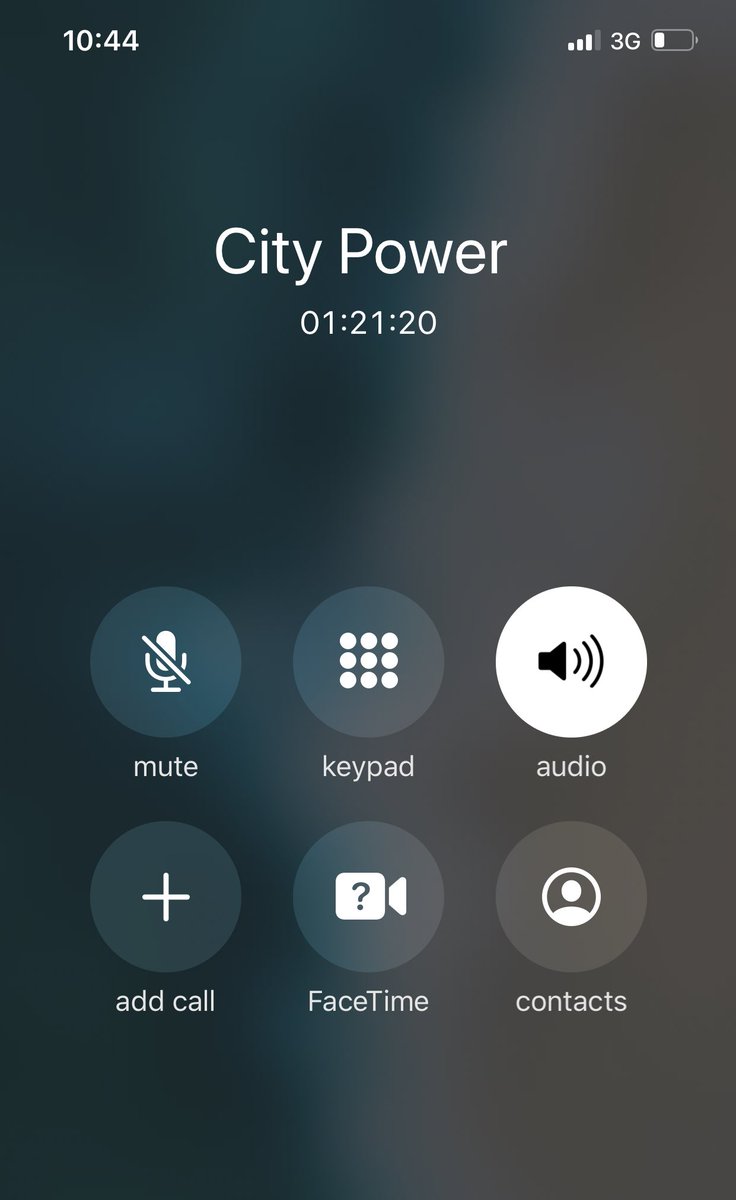 JessicaJDube's tweet photo. @CityPowerJhb - 1 hour and 20 minutes... that’s how long I’ve been waiting on the line for the next available agent‼️ OUR ENTIRE STREET IS WITHOUT ELECTRICITY ON AN ON GOING BASIS AND WE CANNOT REACH YOUR OFFICE ‼️‼️‼️ https://t.co/KJxwqHckke
