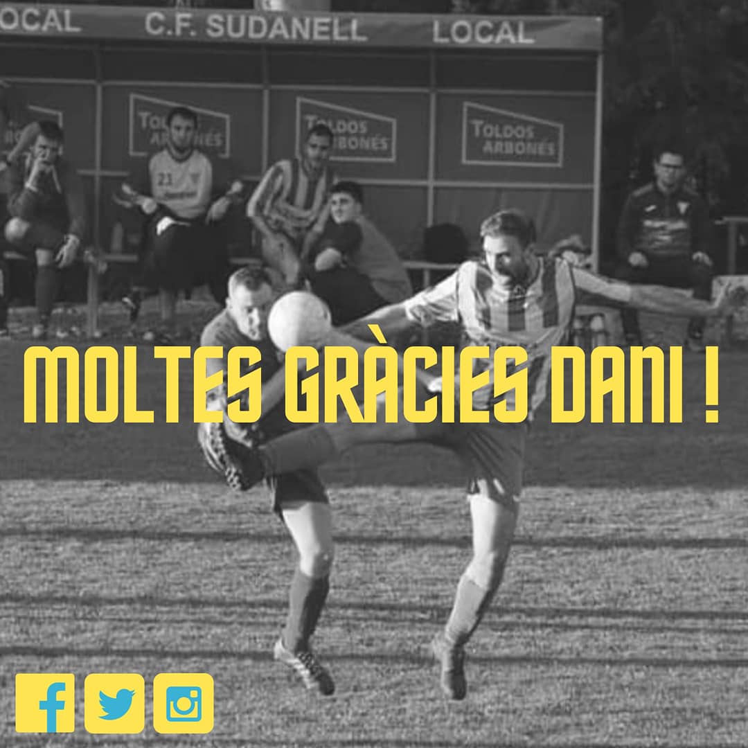 SudanellCF's tweet photo. MOLTES GRÀCIES | Dani Bosch també s'acomiada del Sudanell i del futbol.

+ info 👉 https://t.co/aBE7DUfh7J

Moltes gràcies Dani i molta sort en aquesta nova etapa.

#cfsudanell #sudanell #sudanellenc #moltasort #moltesgràcies #novesetapes https://t.co/Z1MVo6WsG9