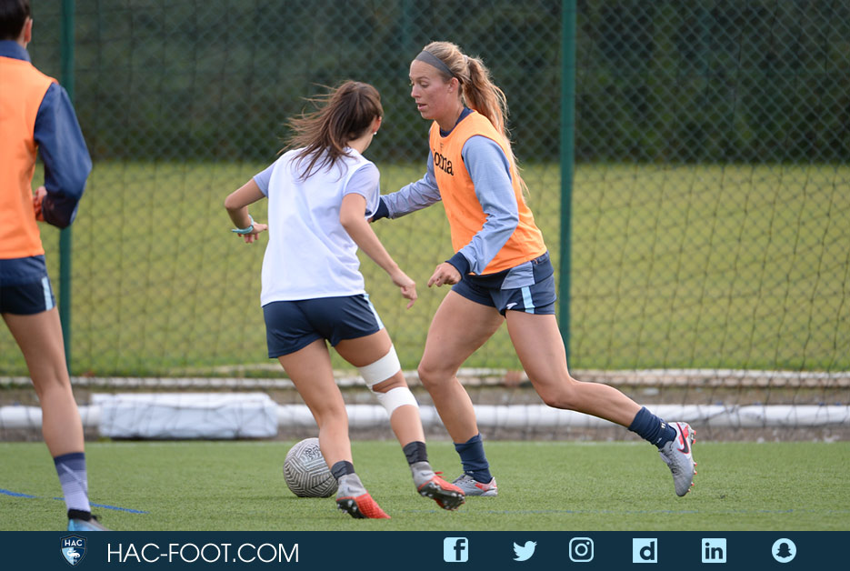 À J-3 de <a href="/PFC_feminines/">Paris FC Féminines</a> - HAC ça bosse dur ce mercredi matin à la Cavée Verte entre grisaille et soleil 👍