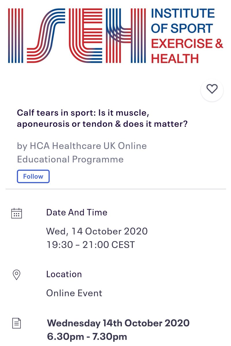 carlespedret's tweet photo. Do you remember that on Wednesday 14th at 18.30 (🇬🇧 time) you have a magnificent FREE webinar about #calf tears in #sports ?

Info here 👇🏻

https://t.co/2WyzFlyZmK https://t.co/IDt34g3J52