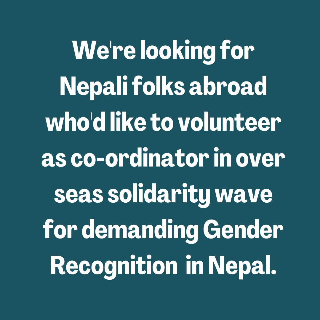 QueerYouthGroup's tweet photo. Queer Youth Group is creating a wave of solidarity across Nepal and Nepali diaspora in support to #GRcharterNepal - National Charter of Demands on Legal Recognition of Gender Identity. On 17 May 2020, we released the #GRcharterNepal demanding #GenderRecognitionInNepal. https://t.co/n7Fxok04Jg