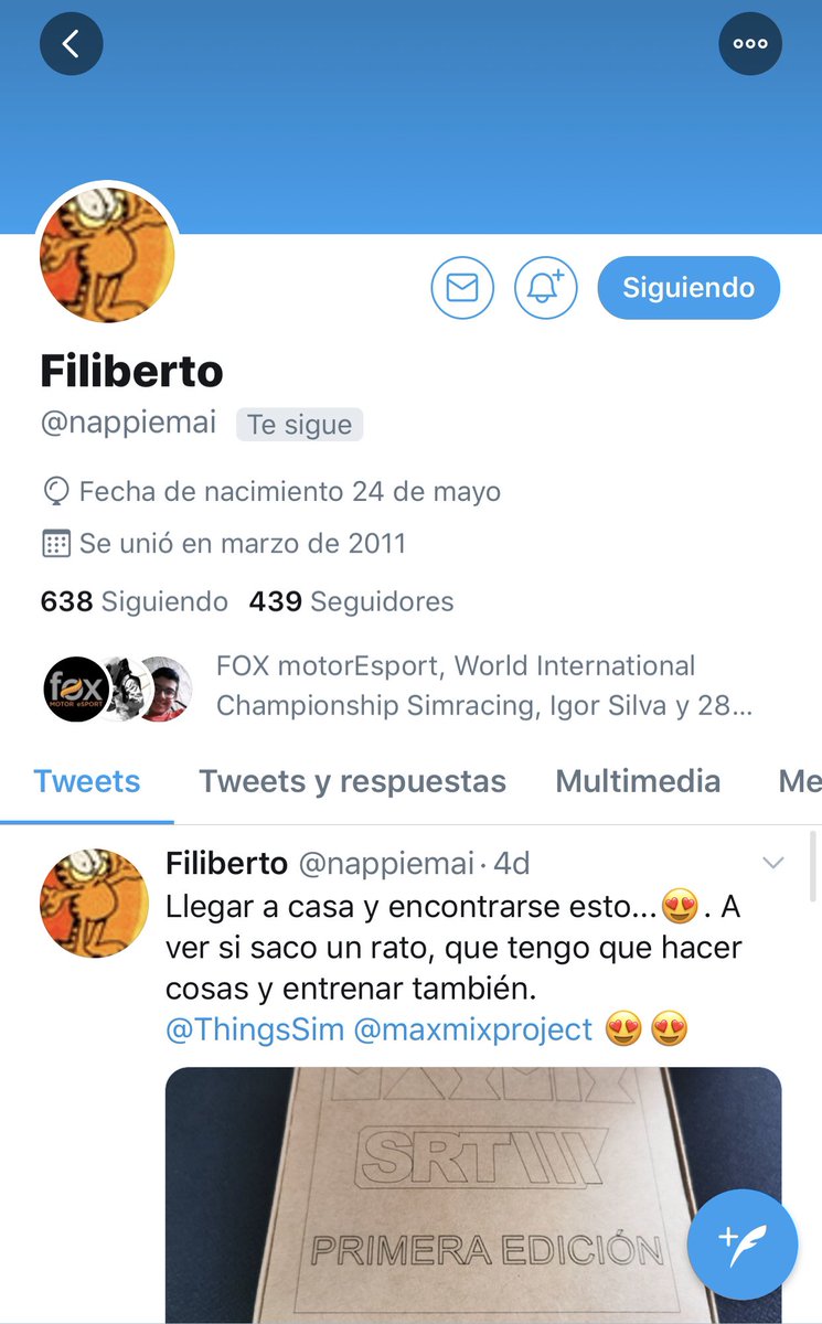 Hola a todos a nuestro amigo Nacho Garcia @Namiga le han hackeado la cuenta y la han cambiado nick y nombre por <a href="/nappiemai/">Filiberto</a>, también han creado una nueva cuenta con su nick. Os pedimos ayuda para que @TwitterEspana ayude a nuestro compi de pista lo antes posible. 
RT por favor 🙏