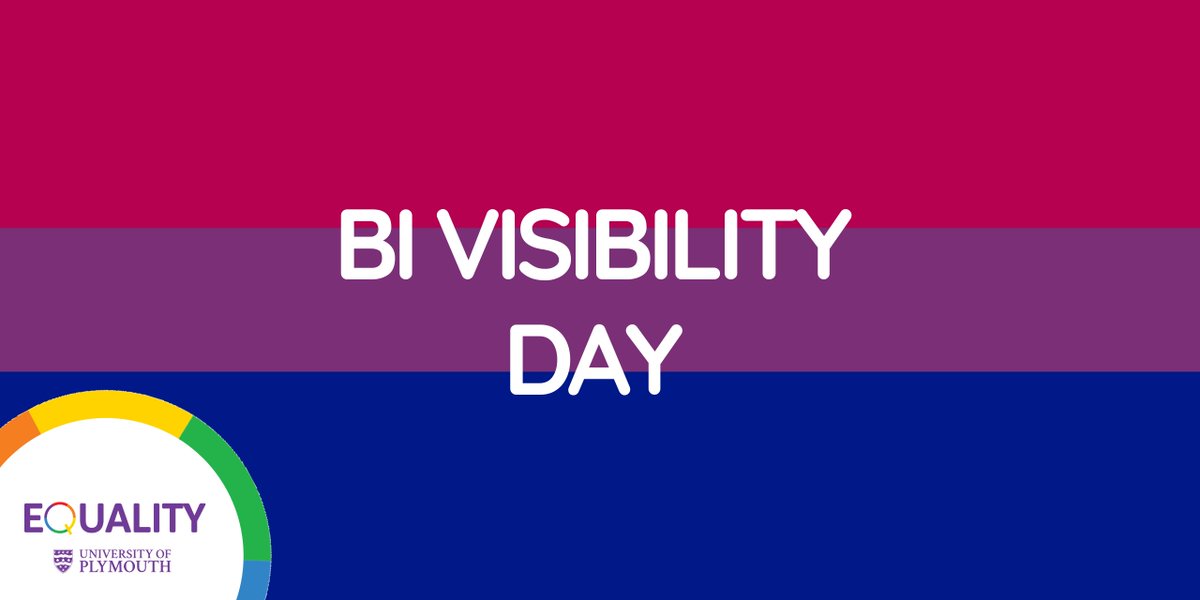 PlymUniEquality's tweet photo. Today is #BiVisibility Day! As a proud Stonewall Diversity Champion we are delighted to acknowledge and celebrate all that our bi staff and students contribute to @PlymUni! 

Check out our official statement here 👇 👇 
https://t.co/bLIoWA8UI7 https://t.co/bcie8vDcNq