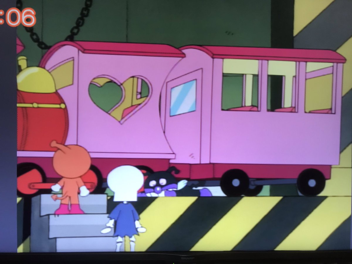 nanashiya 寝てるばいきんまんを起こして SLを作らせるドキンちゃん