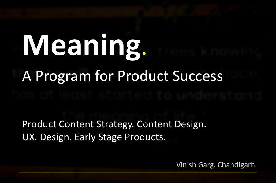 vingar's tweet image. Whether it is
- customer journey &amp;gt; #onboading
- produduct m/f &amp;gt; #design fit + content fit
- system think &amp;gt; models &amp;amp; frameworks

A #contentdesign #contentstrategy #uxwriting program where you can design your course. Audience-Centric vinishgarg.com/meaning/