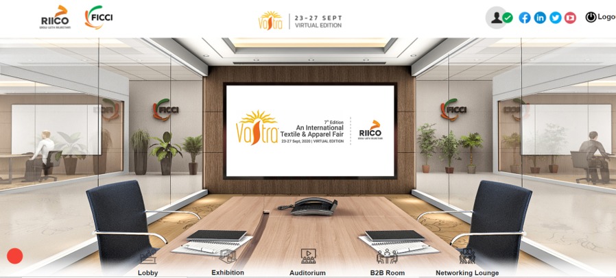 Vastra_Expo's tweet photo. VASTRA 2020 is now live with hundreds of participants interacting via the Networking Lounge, which is curated for such one-on-one business discussions. The 5-day trade fair aims to form an interactive platform for buyers &amp; sellers to transact on. Register: https://t.co/DvZ18EIs6q https://t.co/KbHyfPKQwt