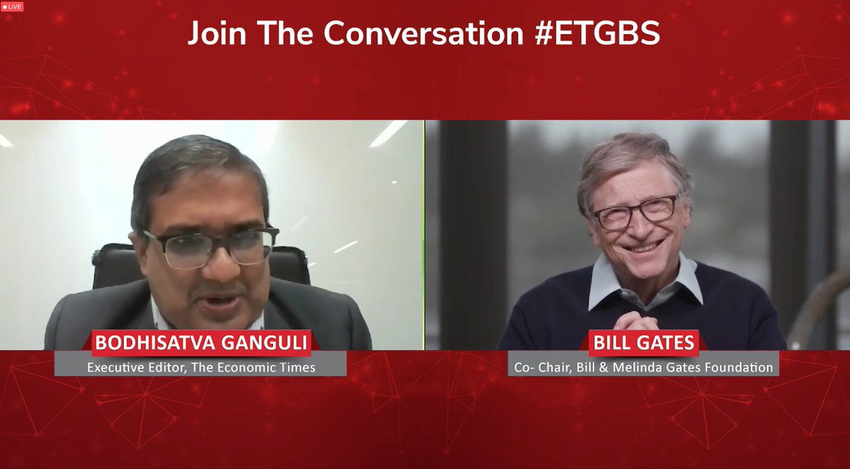 My fav Bill Gates speaking about how the Pandemic was fought in different countries. Let's hear what he has to say. #ETUnWired #ETGBS @ET_GBS https://t.co/M0hTYuFHuC
